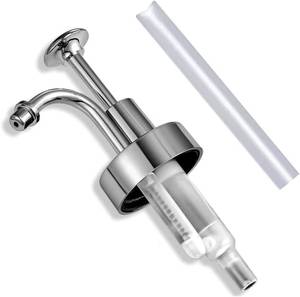 lot 28869 image: Soap Dispenser Pump Head, Replacement for 1.3in (33 mm) Neck Size Bottles, Rust Proof & Leak Proof for Soap Lotion Bottle Upcycling (Silver)