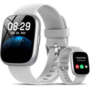 lot 28875 image: Smart Watch with Alexa Built-in, 1.83 HD Touchscreen Fitness Tracker with Bluetooth Calling, Fitness Watch with Heart RateSleep Monitor120 Sports, IP68 Waterproof Smartwatch for Android iOS, Gray