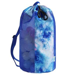 lot 28892 image: Tie dyed Large Mesh Beach Bag for Kids, Kids Drawstring Beach Backpack for Girls Boys, Tote Mesh Beach Toys Bag, Swim Pool Toys Balls Storage Bags Gym Bag, Beach Toy Shells Organizer