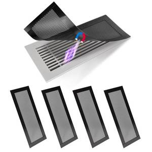 lot 39210 image: 4P Magnetic Floor Vent Covers 4 x 10 Inch Air Vent Screen Cover Magnetic Floor Register Vent Covers Magnetic PVC Vent Mesh for Home Wall Ceiling Floor Catches Debris