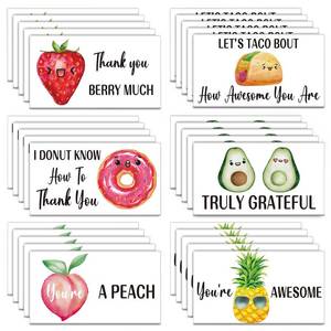 lot 39217 image: Woanger 210 Pcs Funny Thank You Cards Bulk Small Thank You Notes Pun 2 x 3.5 Inch Employee Appreciation Card Greeting Note Cards For Christmas Gifts Business Coworker Friends Recognition (Fruit)
