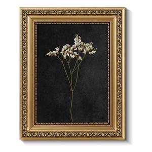 lot 47792 image: ARPEOTCY Vintage Gold Framed Wall Art, Dark Dried Wildflower Paintings, Small Canvas Prints Artwork with Frame, Classical Victorian Wall Decor for Living Room Bathroom Bedroom Shelf, 8x10 inch