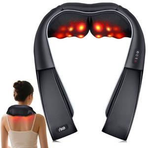 lot 47804 image: RIKE Shiatsu Neck Massager with Heat, HSA Electric Back Massager for Pain Relief Deep Tissue 3D Kneading Massage Pillow for Home, Office, and Car Use FSA, Valentines Day Gift for Women Men Mom Dad