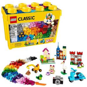 lot 47814 image: LEGO Classic Large Creative Brick Box 10698 Building Set, Toy Storage Solution for Home or Classrooms, Interactive Building Toy for Kids, Boys, and Girls