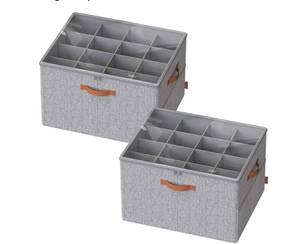lot 47834 image: Fabric Storage Box Set with Compartments