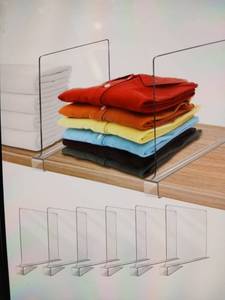 lot 47844 image: Clear Acrylic Shelf Dividers and Organizers