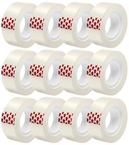 lot 54179 image: GIBIBU 11 Rolls Transparent Tape Refills, Clear Tape Dispenser Refill Rolls, Glossy Gift Wrap Tapes for Office, School, Home, 34 x 1000 Inches