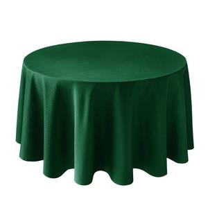 lot 54188 image: Biscaynebay Textured Fabric Christmas Round Table Cloth 90, Hunter Green Water Resistant Folding Table Covers for Dining, Kitchen, Wedding & Parties Machine Washable