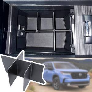lot 54194 image: TACOBRO Center Console Dividers Compatible with Honda Pilot 2016-2022  Ridgeline 2017-2022 2023 Passport 2019-2022 2023 Accessories, Interior Armrest Insert Underseat Storage