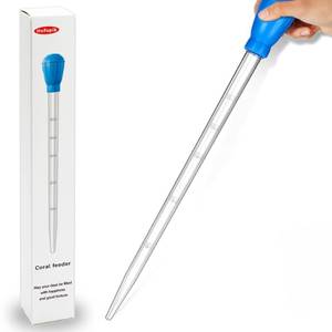 lot 54196 image: 17.7in 1 Pieces Long Pipette for Fish Tank Coral Food Feeder Long Syringe Reef Coral Food Spot Feeder Tube for Reef Aquatic Plant Spider Snake Lizard for Axolotl Tank Accessories