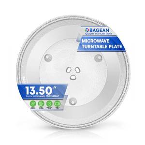lot 54208 image: Microwave Plate Replacement 13.5 for F06015Q00AP Compatible with Panasonic Microwave Glass Plate - Oven Spinning Rotating Glass Turntable Dish Tray For Better Reheating and Cooking