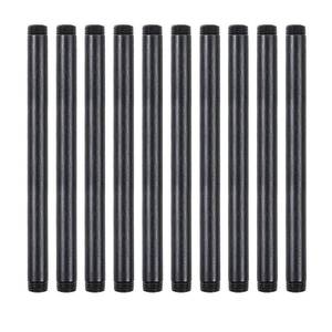 lot 54209 image: Niubid 10 Pack 12 Inches x 10 Inches Black Malleable Steel Nipples Fitting, DIY Steampunk Industrial Vintage Style.