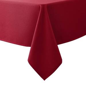lot 54211 image: Biscaynebay Textured Fabric Christmas Tablecloths 60x108 Inches Rectangular, Red Water Resistant Spill Proof Tablecloths for Dining, Kitchen, Wedding and Parties, Machine Washable