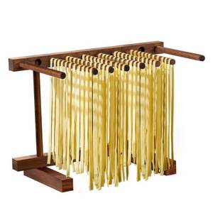lot 54212 image: Temoht Collapsible Pasta Drying Rack, Spaghetti Dryer for Homemade Noodle, Natural Wooden Noodle Holder with 8 Suspension Rods, Easy Kitchen Storeage and Clean