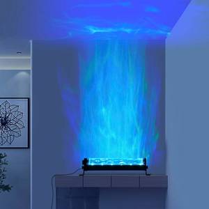 lot 55409 image: YYUJIALIANG 24W RGBW LED Dynamic Wave Wall Light - Flowing Water & Aurora Visual Effects, Color Changing Wall Washer Lamp with Remote,Ideal for Living Room, Bedroom and Home Bar Decor,17inch