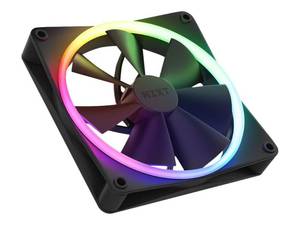 lot 55433 image: NZXT F140 RGB Fans - RF-R14DF-B1 - Advanced Lighting Customization - Whisper Quiet Cooling - Twin (Fan & Controller Included) - 140mm Fan - Black