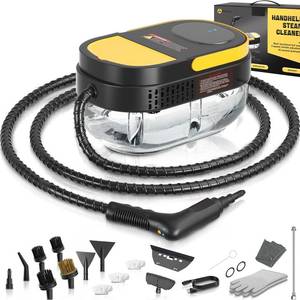 lot 55440 image: Gautye Steam Cleaner, 3-Level Adjustable Handle, 15s Heat-Up, 1.69 Quarts Tank, Portable Steamer for Cleaning with 15 pcs Accessories, Steam Cleaner for Home for Dirt, Grease, Grout, Tile,Floor, Car
