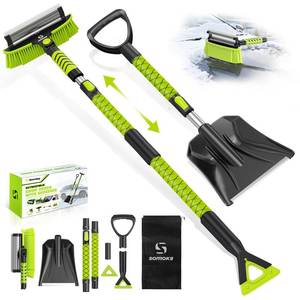 lot 55441 image: Upgraded 60 Snow Brush & Snow Shovel with 2 Ice Scrapers, Extendable Snow Brush for Car Windshield with Squeegee, 4-in-1 Detachable Winter Snow Remover for Cars, SUVs, Trucks