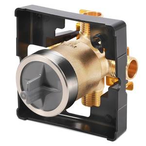 lot 55461 image: R10000-UNBX Universal Shower Valve Body Replacement Delta Faucet R10000 UNBX Bathtub and Shower Valve Body for Tub Faucet Trim Kits, Fits Single or Dual Function Delta Faucet Trim Set