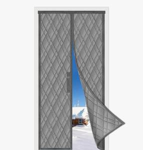 lot 101380 image: Insulated Door Curtains, Fit Size up to 36 x 80 Inches for DoorwaysFrontBackBasement, Magnetic Thermal Door Cover for Winter, Oxford Filled with Thick Cotton to Keep Warm, Grey, Diamond