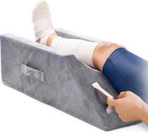 lot 101390 image: LightEase Memory Foam Leg Support and Elevation Pillow wDual Handles for Surgery, Injury, or Rest