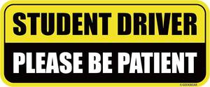 lot 101412 image: GEEKBEAR Student Driver Car Magnet - Colorful, Reflective, Weather-Resistant - Rectangular 8.7 x 3.5 in (YellowBlack)