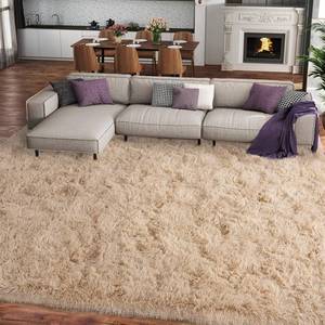 lot 201226 image: 8x10 Large Area Rugs for Living Room, Ultra Soft Beige Big Shag Rug for Bedroom Nursery, Modern Fluffy Plush Carpet for Girls Boys Kids Room Dorm Home Decor, Upgrade Non-Slip