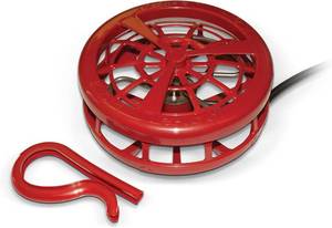lot 301240 image: 4 Pack K&H Pet Products Stock Tank & Pond Heater, Ultimate Stock Tank Deicer w Cord Clip, Water Trough Heater for Horses, Cattle and Livestock, Full Cage, Floating, Submersible, Safety Listed - Red 500W