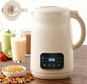 lot 301250 image: 50oz Nut Milk Maker Machine(Stainless Steel) Blender, 8-in-1 Automatic Soy Milk Maker for Vegan, Homemade AlmondCoconutOat Plant-Based Milk with 18H Delay Start,4H Keep Warm, Self-Clean& Boil Water
