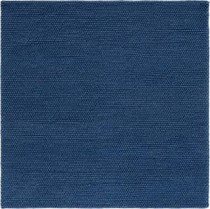 lot 301254 image: Retails for $118 SAFAVIEH Natura Collection Area Rug - 4 Square, Navy & Blue, Handmade Wool Blend, Textured Design, Ideal for Living Room, Bedroom, Dining Space (NAT620M)