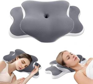 lot 401166 image: Ergo Pillow for Sleep Apnea, Neck Pain, and Snoring Relief  Cervical Neck Pillow for Side Sleepers  Orthopedic Memory Foam with Ergonomic Support