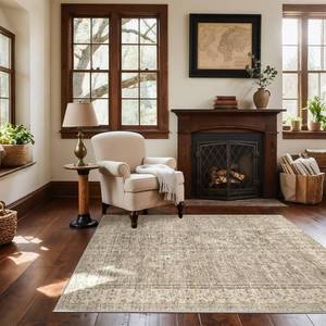 lot 401174 image: 3 Pack Washable Entryway Small Area Rugs Door Mat Indoor Entrance 4x6 Boho Rug Stain Resistant Non-Slip Rubber Backing Soft Carpet for Kitchen Front Door Indoor Entrance Entry Bedroom Kids Room