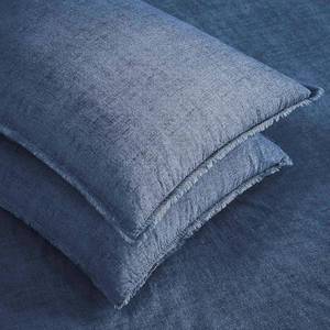 lot 401185 image: Retails for $129 Brielle Home Callan 100% Cotton Texture Printed Boho Chic 3pcs Bedding with 2 Shams All Season Comforter Set, Denim, KingCal King