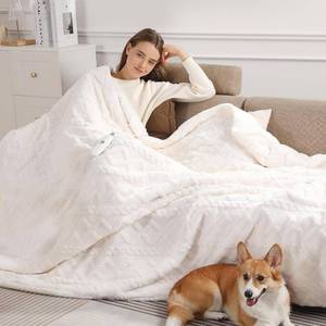 lot 401190 image: Electric Blanket Twin Heated Blanket 62X84 with 5 Heating Levels & 10 Hours Auto Off, ETL & FCC Certification Sherpa Heating Blanket for Home Office Use, Machine Washable, Great Gift(White)