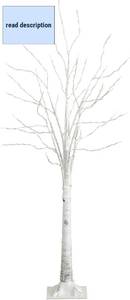 lot 201250 image: Nearly Natural 5-FT Pre-lit Artificial White Birch Tree with LED Lights, 240 Warm White LEDs for Indoor Home D cor, Fake Lighted Birch Tree for Winter, Valentines Day, Easter Decorations