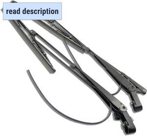 lot 301223 image: 1 Windshield Wiper Arm Fit Spray Nozzle and Blade Compatible with Kenworth 2008-2014 T600 2013-2017 T660 2007-2020 T800 W900 Replace OE 602-5405 HLK7013 R23102922 R23103523 HLK7014