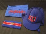 lot 5211 image: Kansas Jayhawks KU Cap and Apparel Set