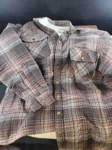 lot 9530 image: Visitor Brand Plaid Sherpa Lined Jacket