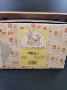 lot 12437 image: Precious Moments Friends Are Forever Sew Bee It Figurine Box