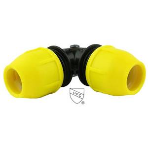 lot 23472 image: 1-14 in. IPS DR 11 Underground Yellow Poly Gas Pipe 90-Degree Elbow