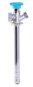 lot 23499 image: SharkBite 12 in. Push-to-Connect x 34 in. MHT x 8 in. Brass Anti-Siphon Frost Free Sillcock Valve