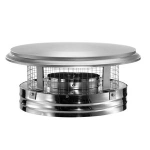 lot 23505 image: DuraVent DuraPlus 6DP-VC 6-Inch Stainless Steel Round Chimney Cap  Silver