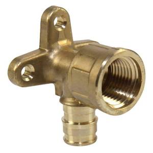 lot 23511 image: ProPEX 12 in. PEX-A Expansion Barb x 12 in. FIP Lead-Free Brass 90-Degree Drop Ear Elbow