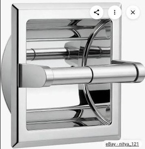 lot 23537 image: Modern Stainless Steel Recessed Toilet Paper Holder