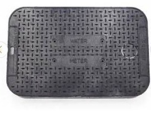 lot 23545 image: 15x10 inch Water MeterValve Box Black Lid