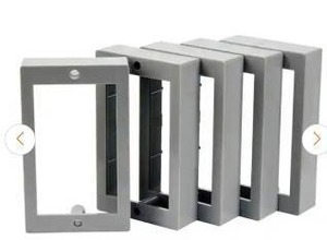 lot 23548 image: ReceptXtenders 1-Gang Electrical Box Extension Ring 5-Pack