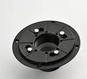 lot 23551 image: 2-inch Matte Black Shower Drain Base Flange
