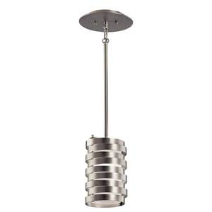 lot 23568 image: 43304NI-Kichler Lighting-Roswell - 1 Light Mini-Pendant - 5.25 inches wide-Brushed Nickel Finish -Traditional Installation