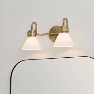 lot 23570 image: Farum 2-Light Bathroom Vanity Light in Champagne Bronze