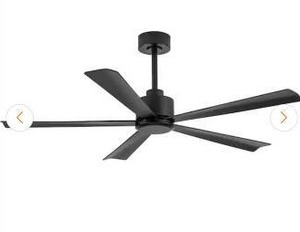 lot 23573 image: Breezary Melony 52-inch Black Ceiling Fan